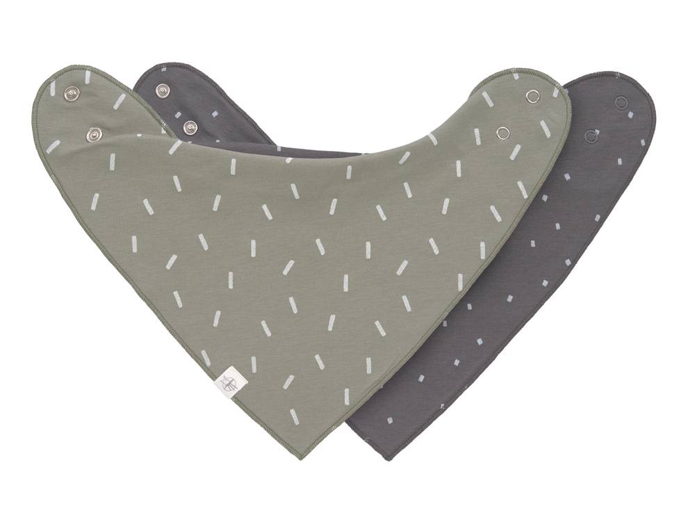Lassig-Bandanas-Olive-Anthracite LÄSSIG Doppelpack Bandanas / Halstücher in Oliv + Anthrazit