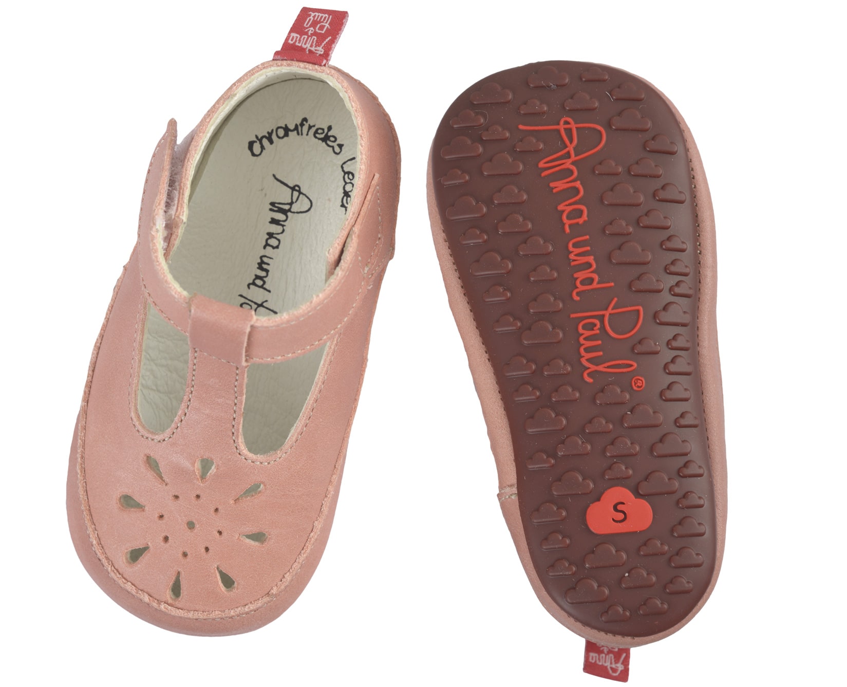 Anna und Paul Lederfinkli / Sandalen "SOMMER" in Pink