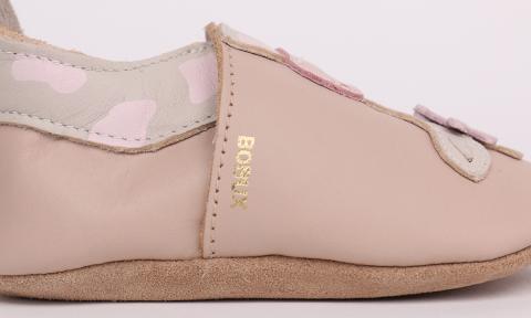 Bobux Soft Sole Giraffe Beige mit weicher Wildledersohle