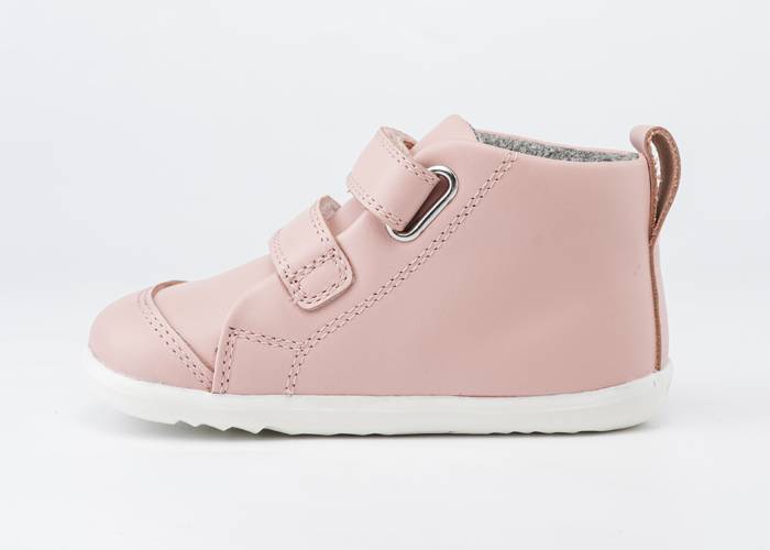 Bobux Step up HiCourt Seashell pink mit zwei Klettverschlüssen