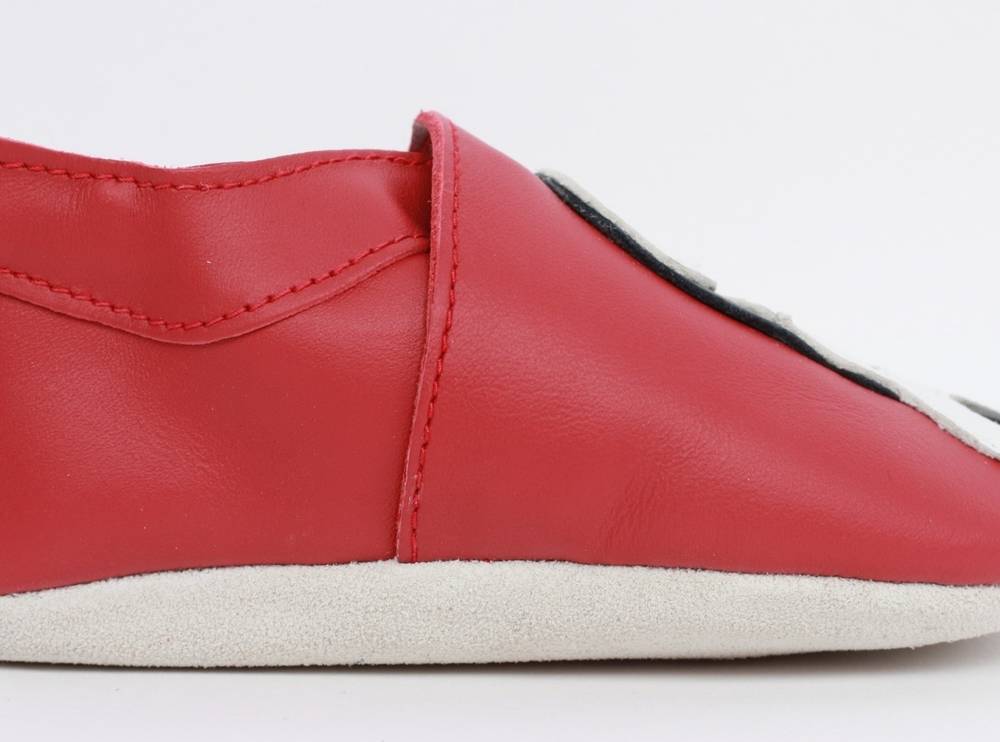 Zebra_Red_Knochelpartie BOBUX Soft Soles Zebra Red mit ergonomisch designtem Knöchelbereich