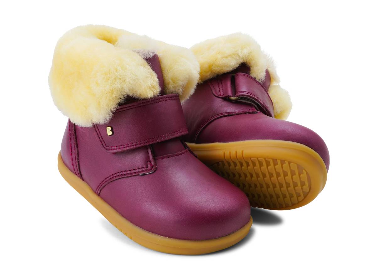 Bobux-Desert-Arctic-Boysenberry-Paar Bobux Timber Arctic Boysenberry mit hochklappbarem Lammfellkragen