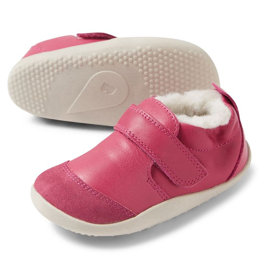 Lauflernschuhe in Pink mit flexibler Sohle und Zehenschutz 