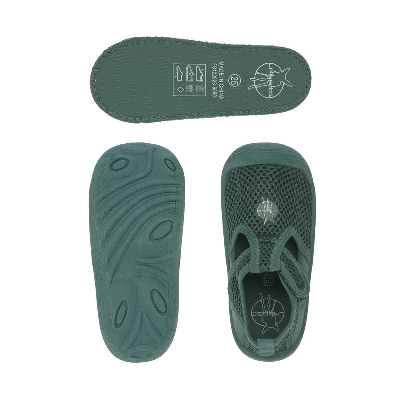 LÄSSIG Beach Sandals Green mit herausnehmbarer Sohle