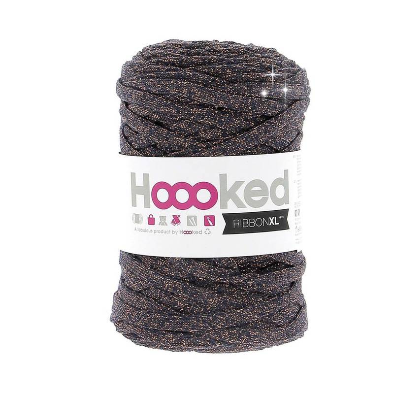 Hoooked Ribbon XL - Stardust Bronze (Dunkelblau + Bronze)