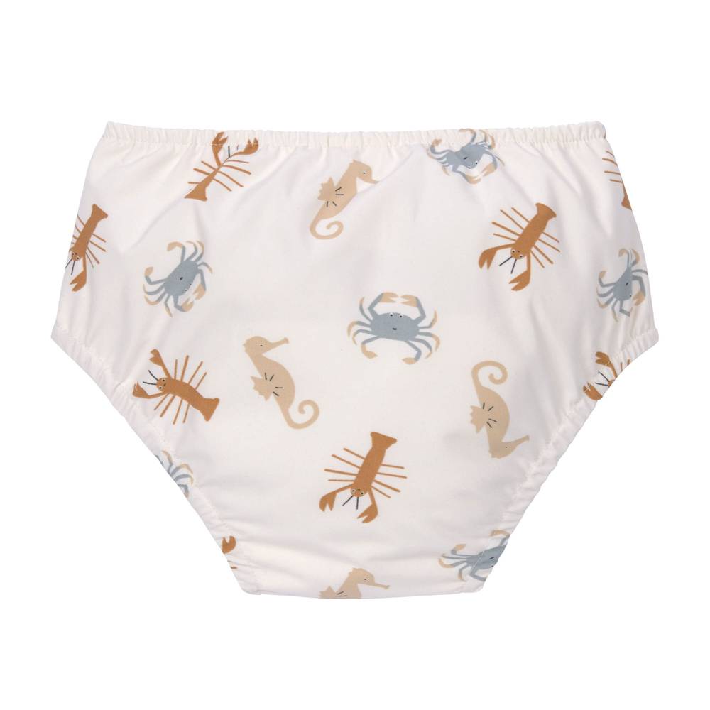 Rückseite der LÄSSIG Badehose "Sea Animals" in Off White