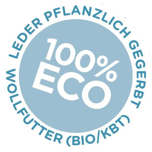 POLOLO: 100% Bio pflanzlich gegerbtes Leder und BIO Wollfutter