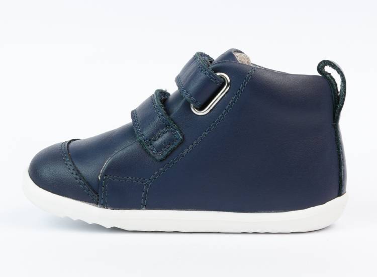 Bobux Step up HiCourt Seashell navyblau mit zwei Klettverschlüssen