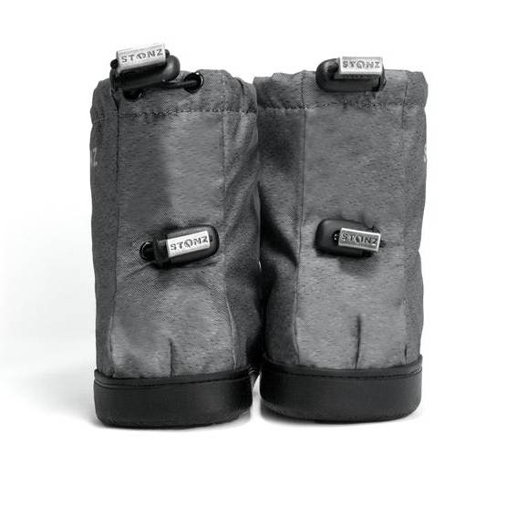 Stonz Toddler Booties "Heather Grey" in meliertem Grau mit zwei einstellbaren Gummizügen