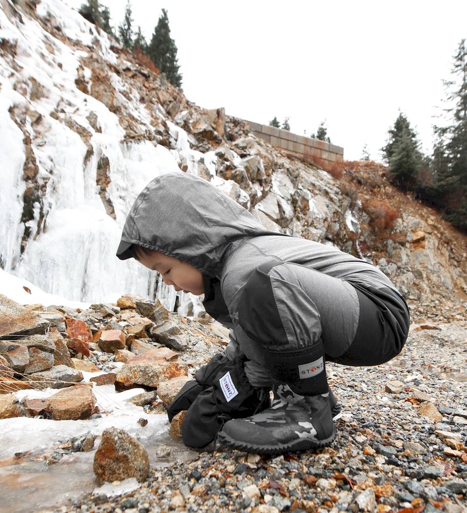 Für aktive Kinder: Regenoverall Heather Grey von Stonz