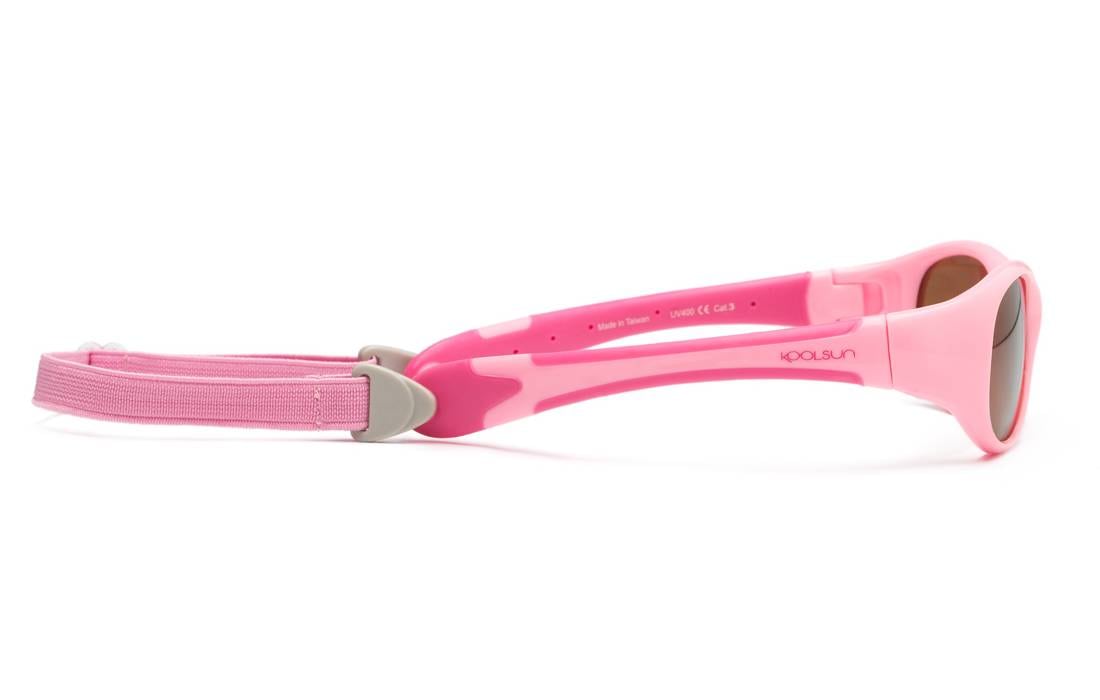 KOOLSUN Baby-Sonnenbrille Hot Pink seitlich
