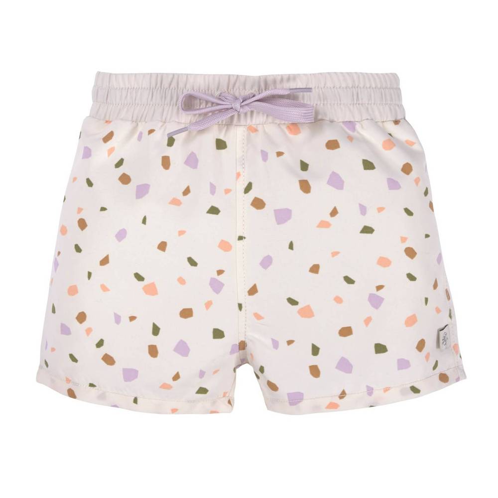 LÄSSIG Mädchen Boardie Shorts "Pebbles Milky" mit bunten Sprenkeln