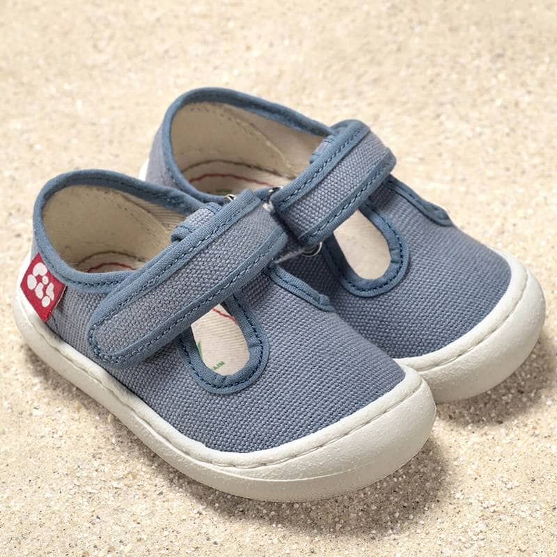 Pololo-Arena-grau-frontal POLOLO Arena Sneaker Vegan mit Klettverschluss in Grau