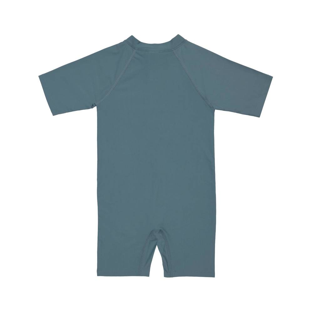 Rückseite des LÄSSIG Sunsuit "Whale Blue" in Blau