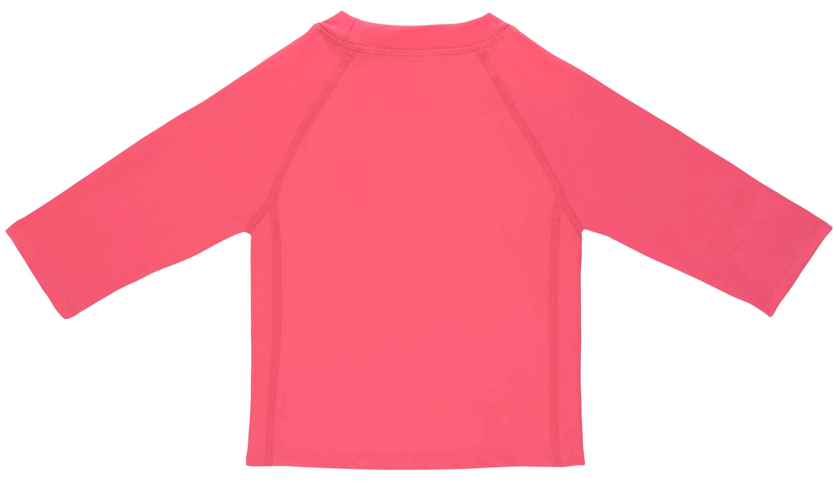 Lässig Badeshirt Pink langärmlig von hinten