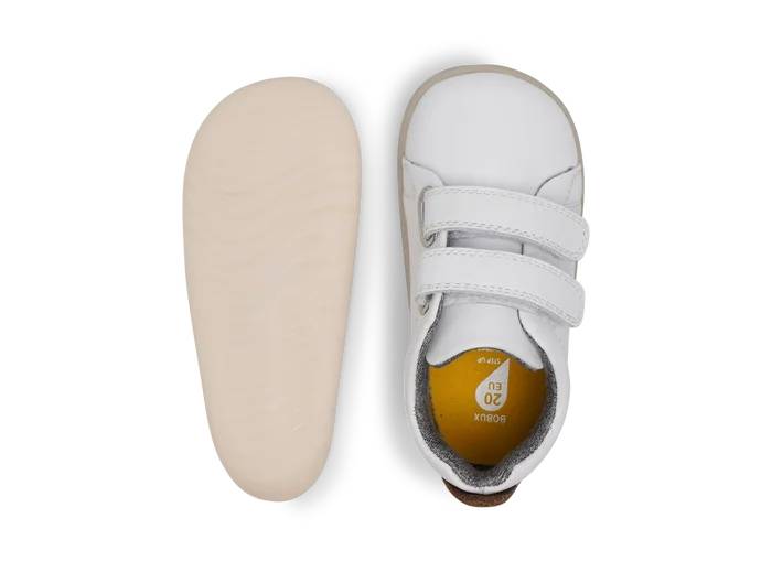 Bobux Grass Court Caramel White mit Lauflerner-Sohle