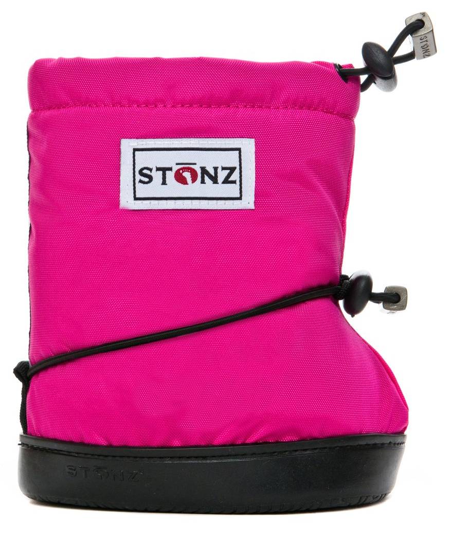 Stonz Toddler Booties Pink Fuchsia, seitliche Ansicht.