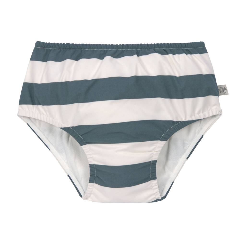 LÄSSIG Jungen Schwimmwindel "Block Stripes Blue Milky White" 