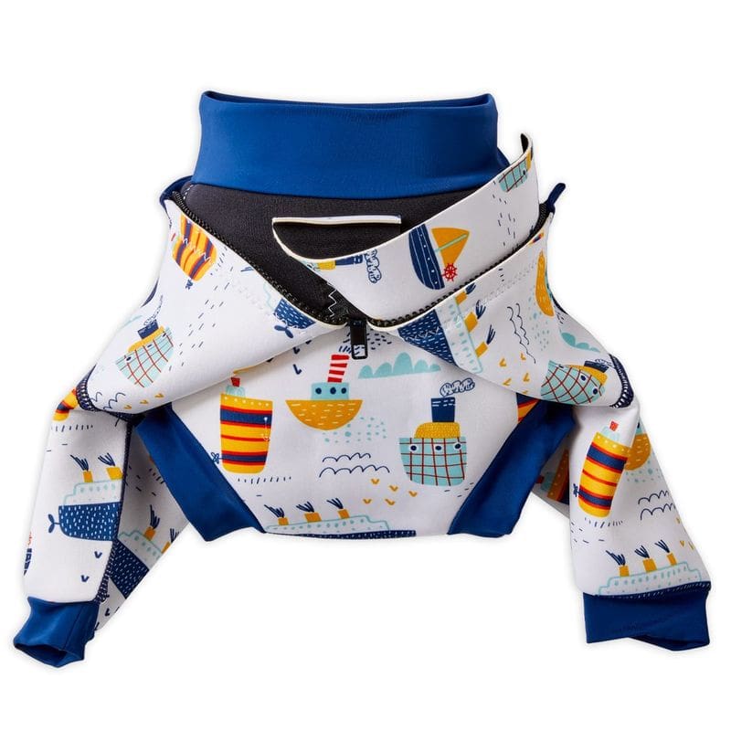 Integrierte Schwimmwindel des Happy Nappy Wetsuit Tug Boat