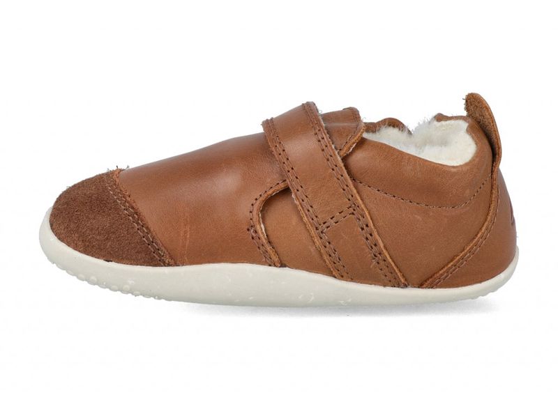 Babyschuh Marvel  Bobux Arctic Caramel mit breitem Klettverschluss und Knöchelgummi