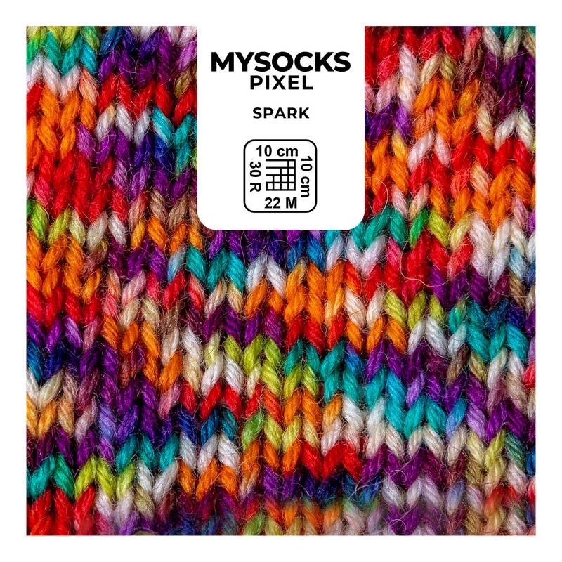 Farbmuster myboshi mysocks Pixel "Spark"