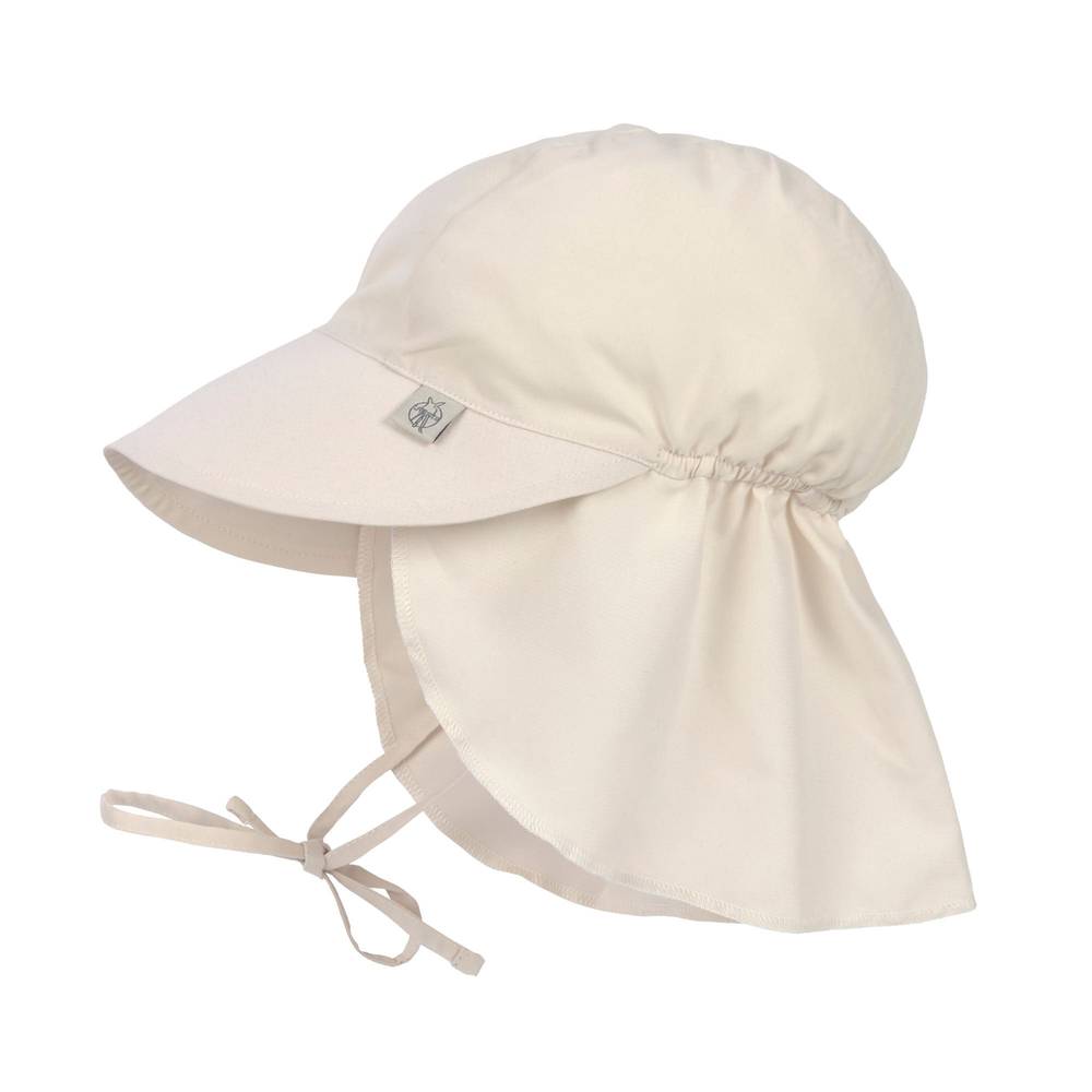 LÄSSIG Flap Hat Milky White mit UV-Schutz 80