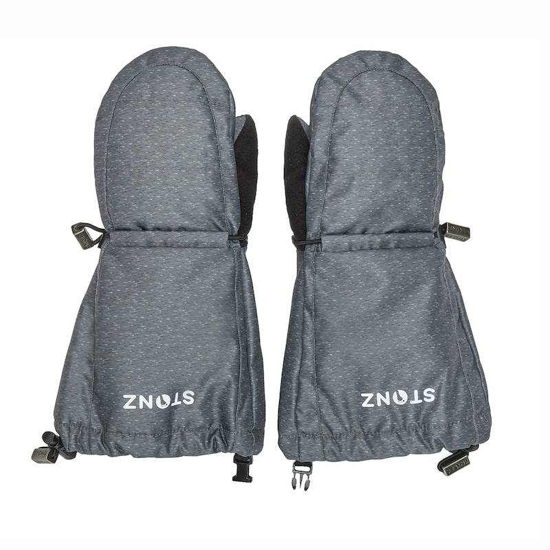 Kids-Mitts-Heather-Grey-Aussenseite Stonz Kinderhandschuhe Heather Grey in grau