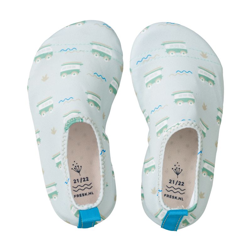 Fresk UV Swim Shoes "Surf Boy" in hellem Mint mit Surfmotiven