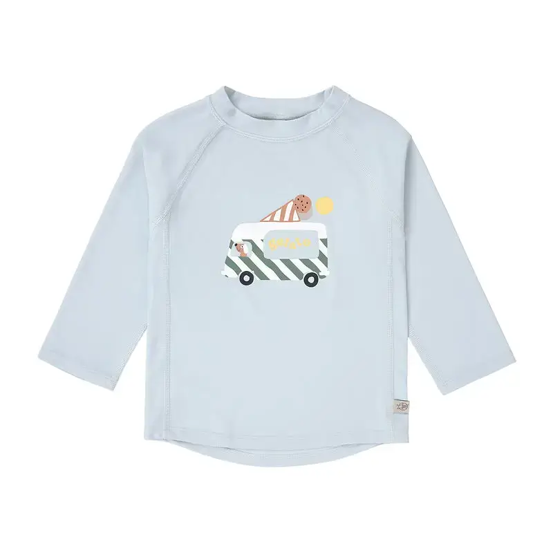 Sonnenschutzshirt in Hellblau mit buntem Eiswagen von Lässig