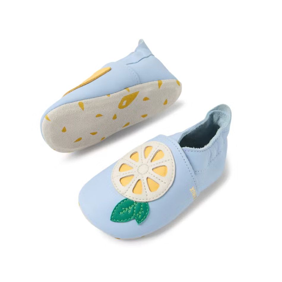 Bobux Krabbelschuhe "Limon Skyway" mit bedruckter Wildledersohle