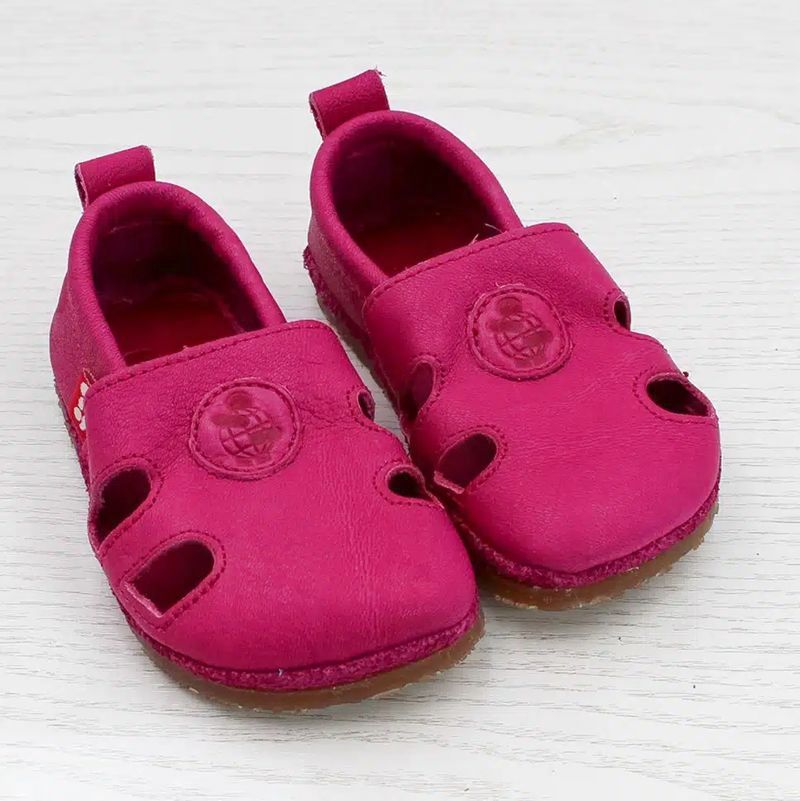 POLOLO-Barfuss-Sandale-Sommer-Pink-Front POLOLO Barfussschuh Sommer in Pink mit TPR-Sohle