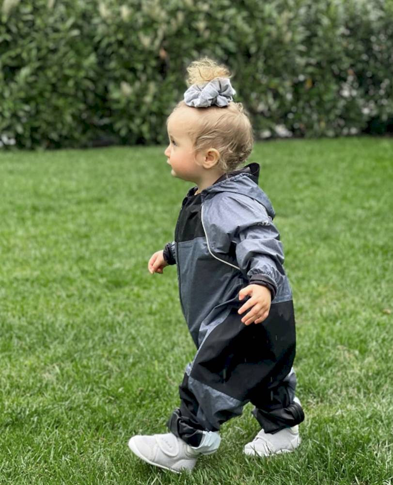 RainSuit-Heather-Grey-Girl Schützt vor Nässe, Wind + Schmutz: STONZ Outdoor Overall Heather Grey