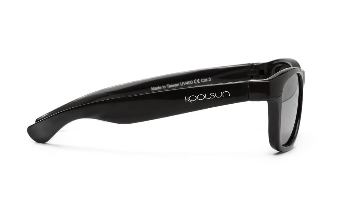 KOOLSUN Sonnenbrille Kinder WAVE Black Onyx von der Seite