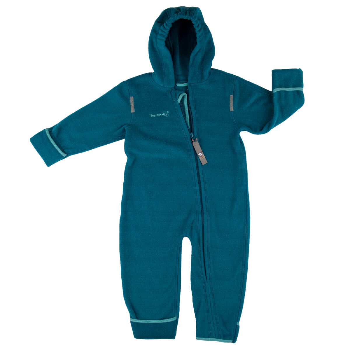 2-fleece-overall-petrol Hoppediz Fleece-Overall in Petrol