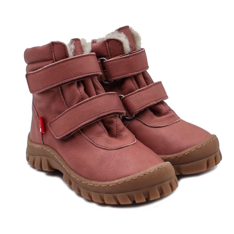 POLOLO Winterstiefel "Liam" mit Wollfutter in Lila