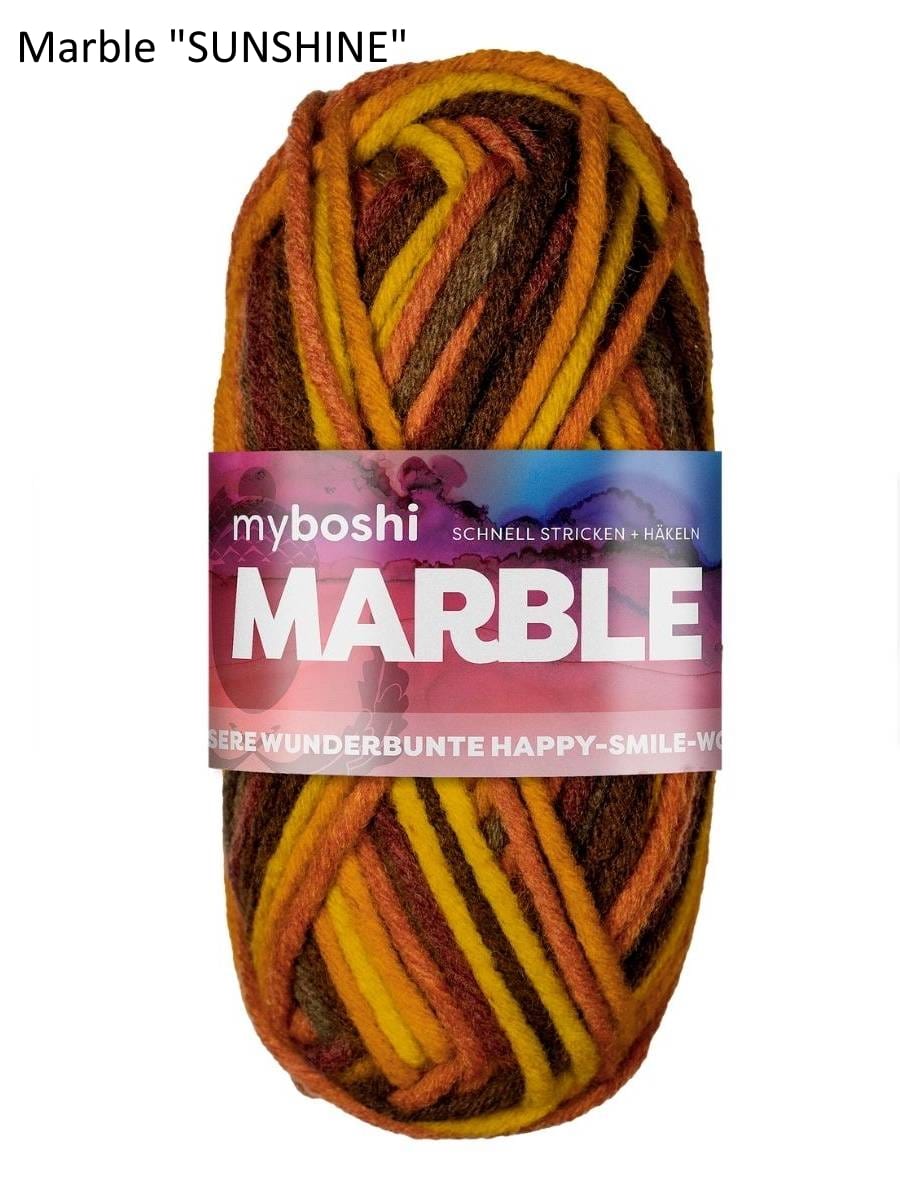 myboshi Marble "Sunshine" in Gelb- und Brauntönen