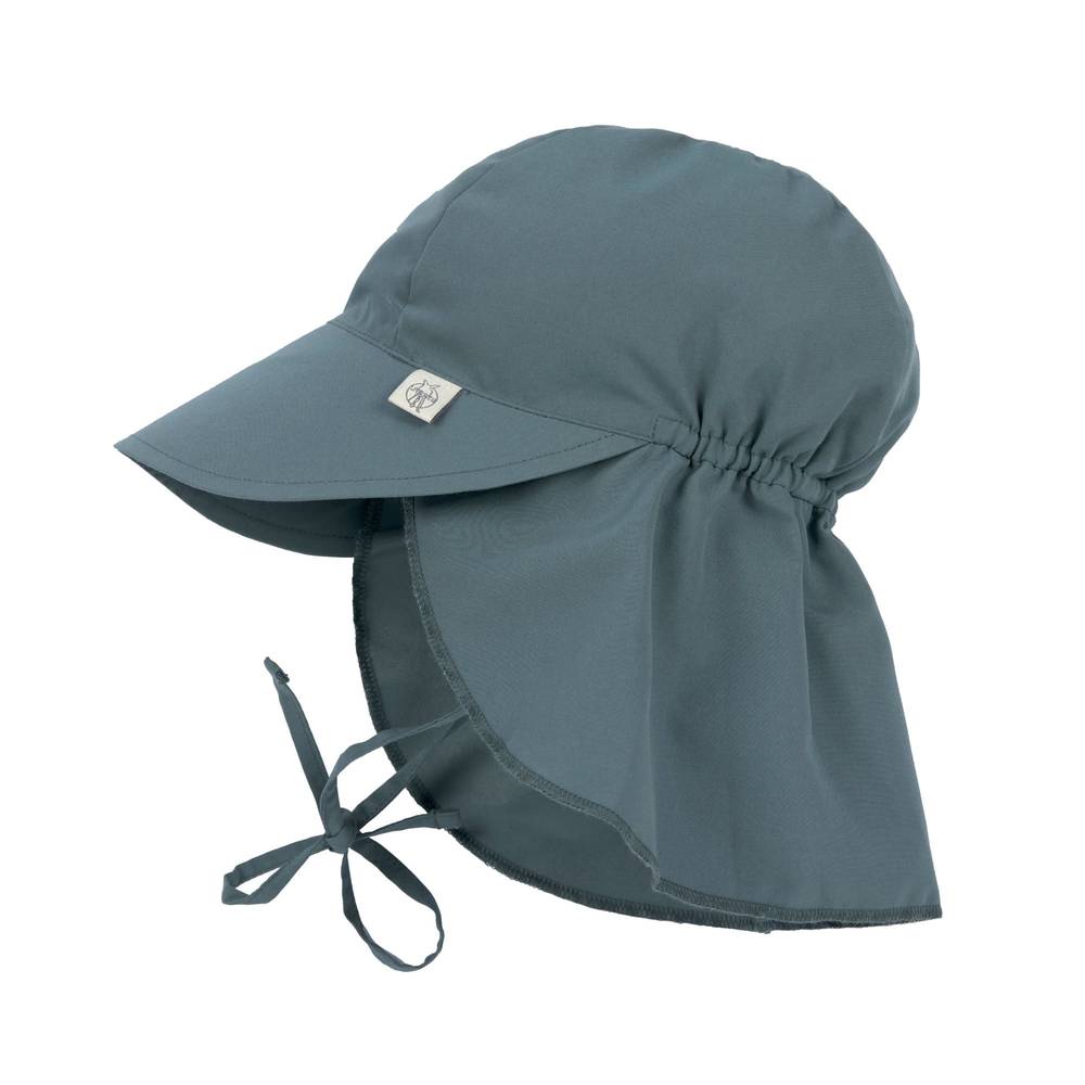 LÄSSIG Flap Hat Blue mit UV-Schutz 80