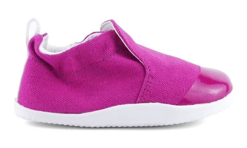 Bobux-Scamp-Raspberry-seitlich Bobux Scamp Raspberry Lauflernschuhe mit verstärkter Zehenkappe