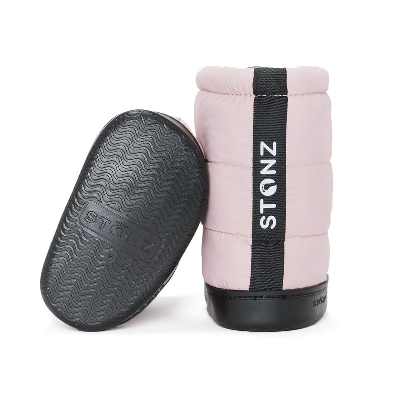 Rutschfeste, leichte PLUSfoam-Sohle der Stonz Puffer Booties "Haze Pink"