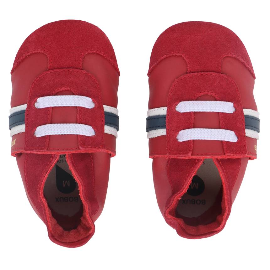 BOBUX Lederfinkli Sport Red Baby-Turnschuh in rot