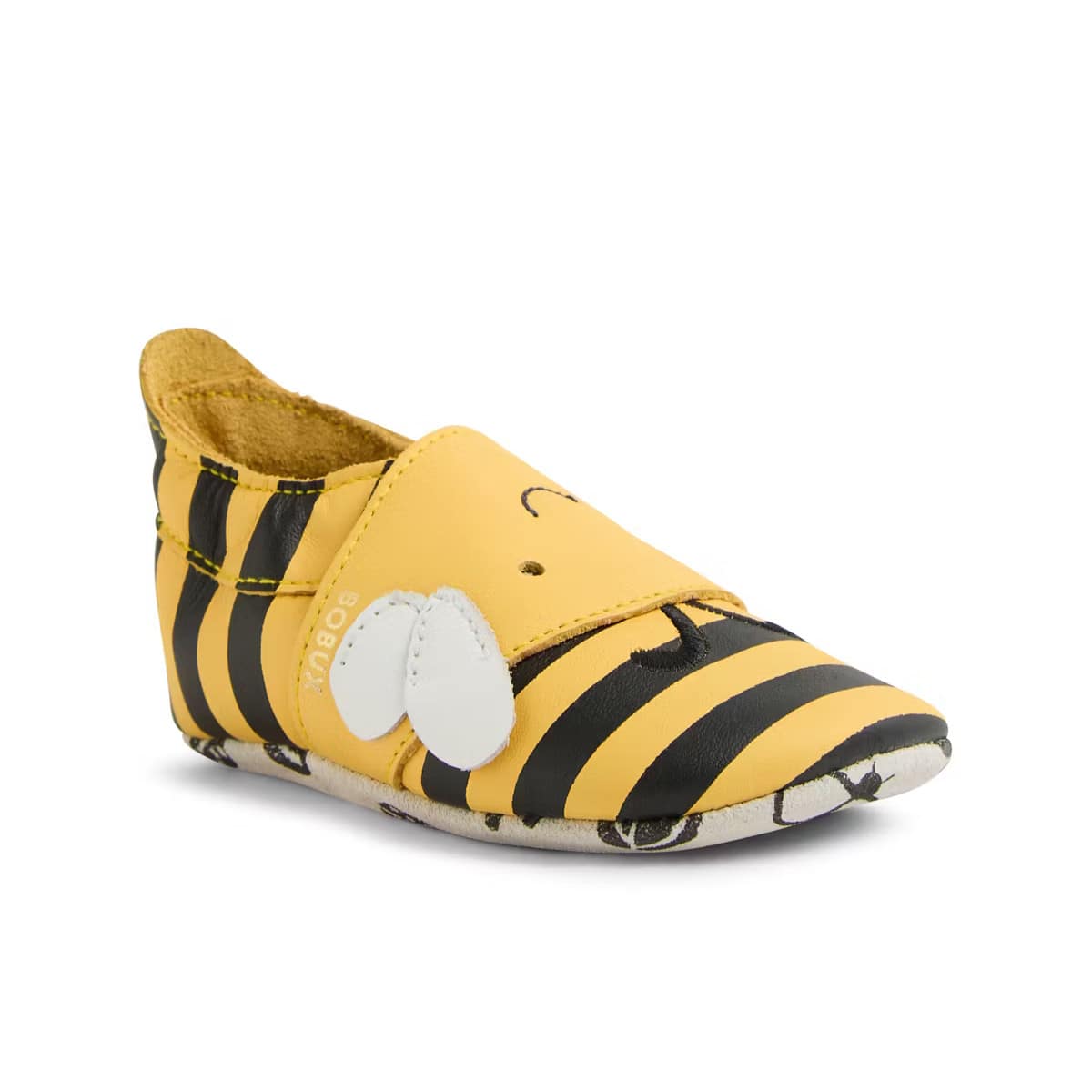Frontansicht der Bobux Soft Soles "Bug Bee Daffodil"