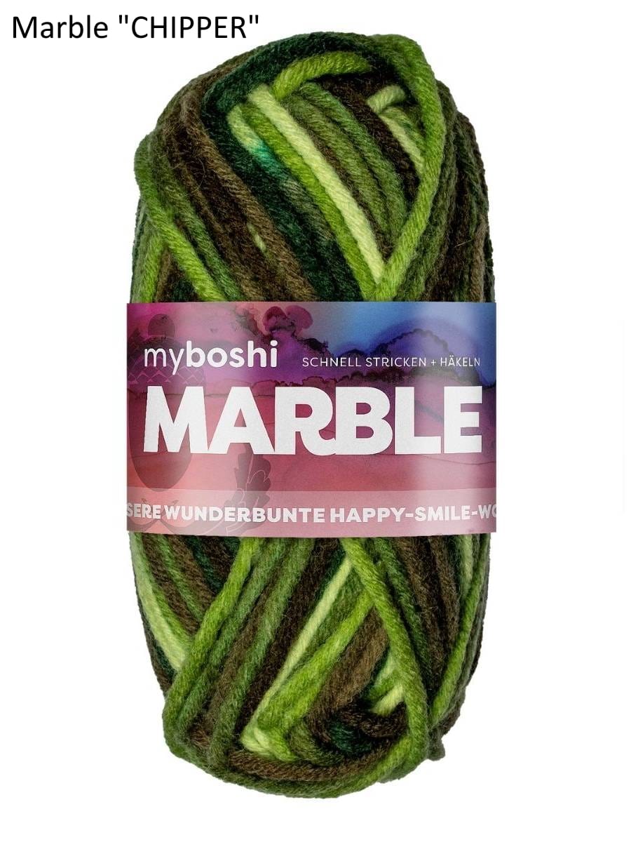myboshi Marble "Chipper in verschiedenen Grüntönen