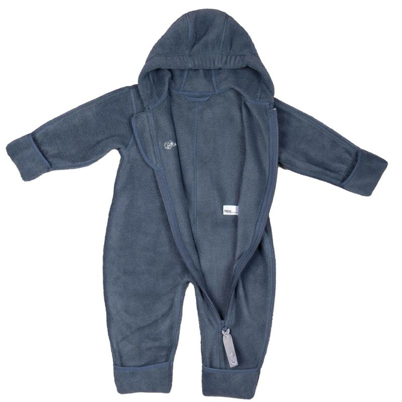 Einfach Anziehen mit langem Reissverschluss: Hoppediz Overall "Polarfleece Ocean"