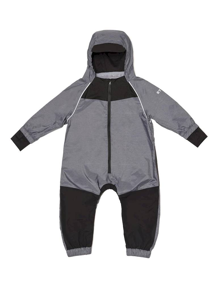 RainSuit-Heather-Grey-Vorne Stonz Regenanzug in Heather Grey - grau meliert