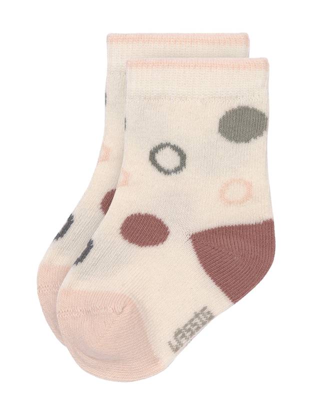 LÄSSIG Kindersocken in Off-White mit Kreisen