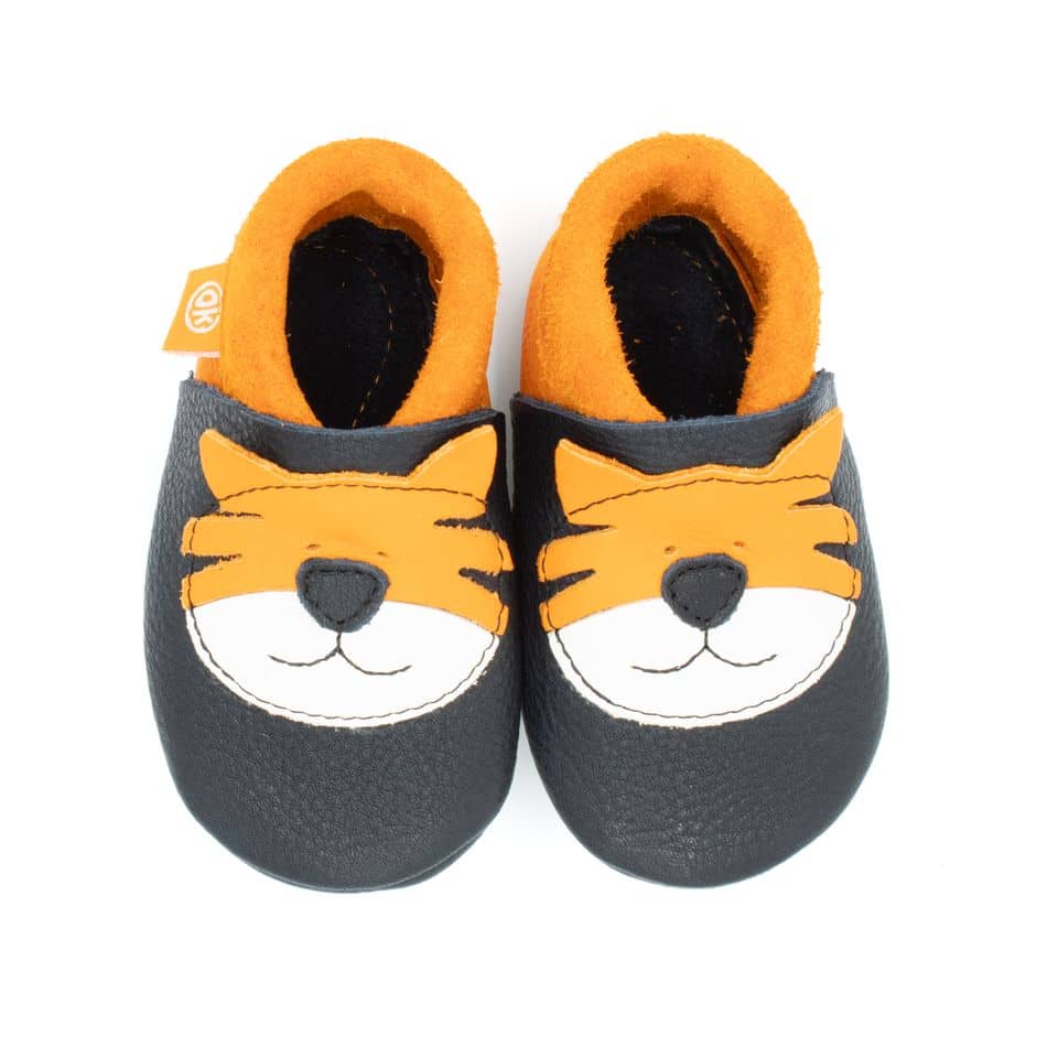 Amigo Tiger Tom - Barfuss-Schuhe in braun mit Tiger