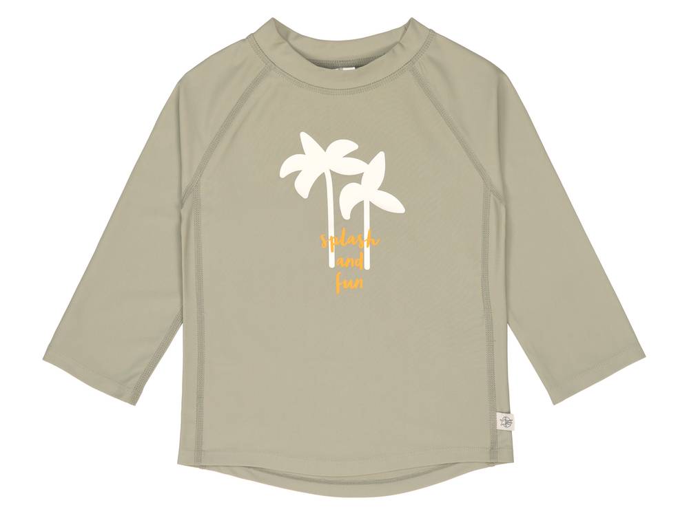 LÄSSIG UV-Shirt "Palms Olive" in hellem Oliv mit Palmen