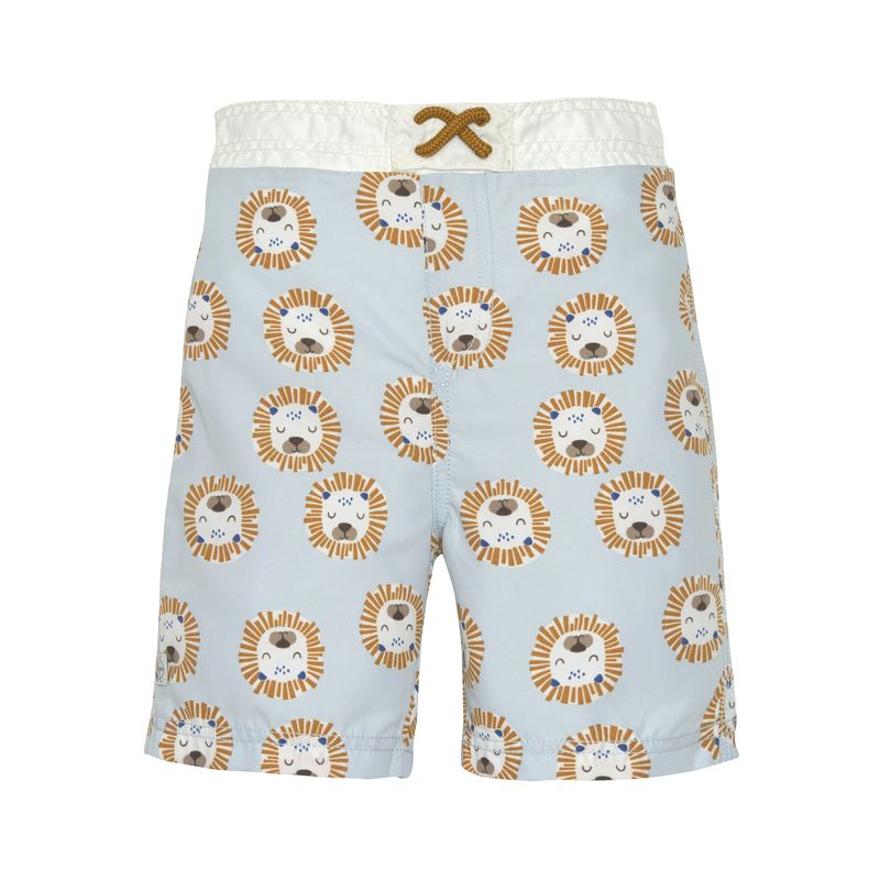 LÄSSIG UV-Badehose "Lion Powder Blue" in hellblau mit niedlichem Löwen