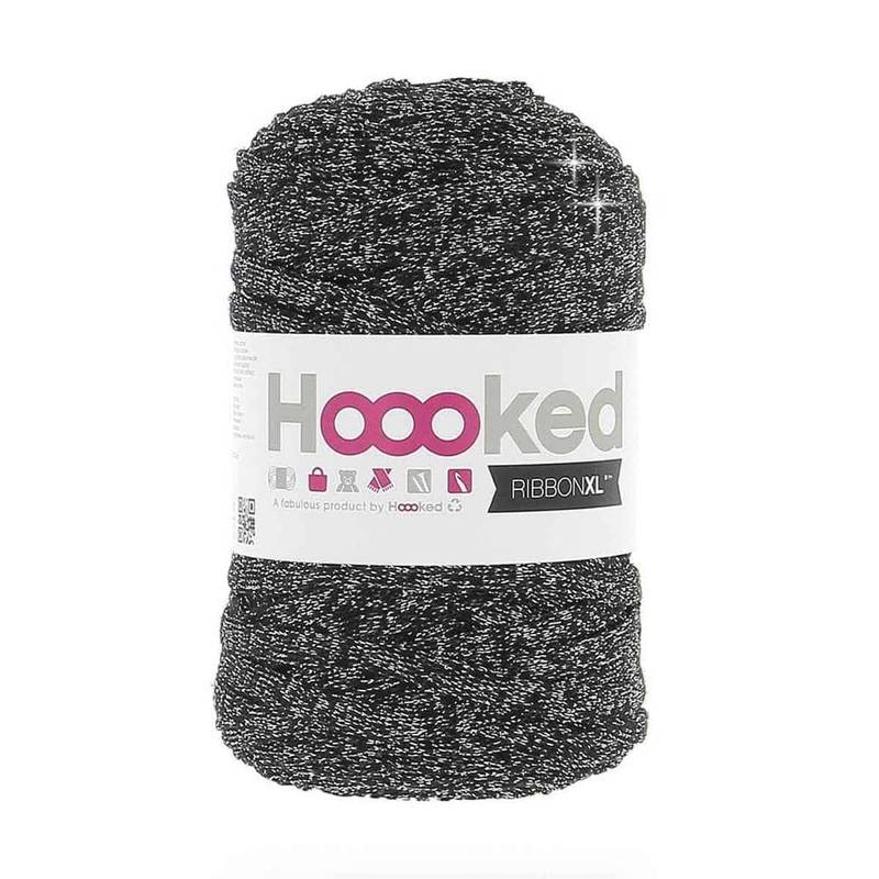 Hoooked Ribbon XL - Black Sparkle