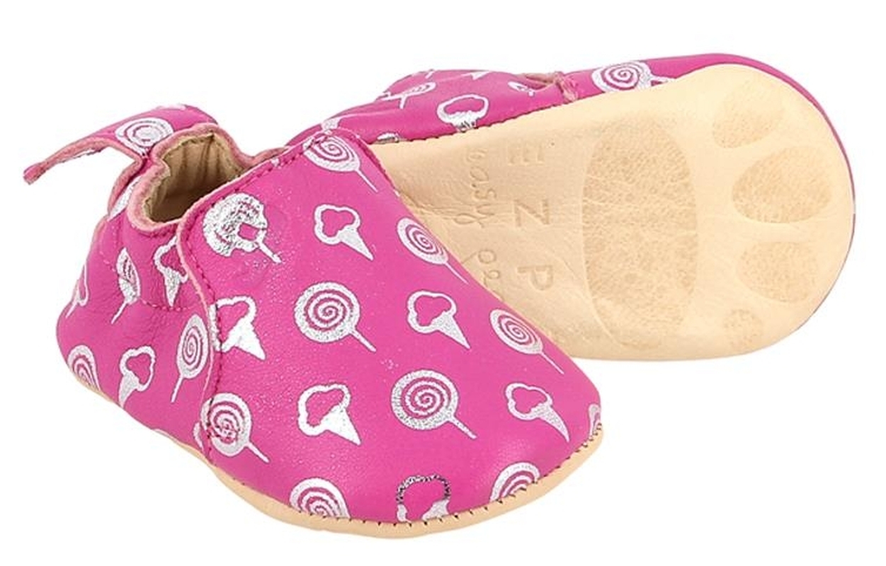 BLUMOO_SWEETY_2 EasyPeasy Lederfinkli Sweety Fuchsia Argent